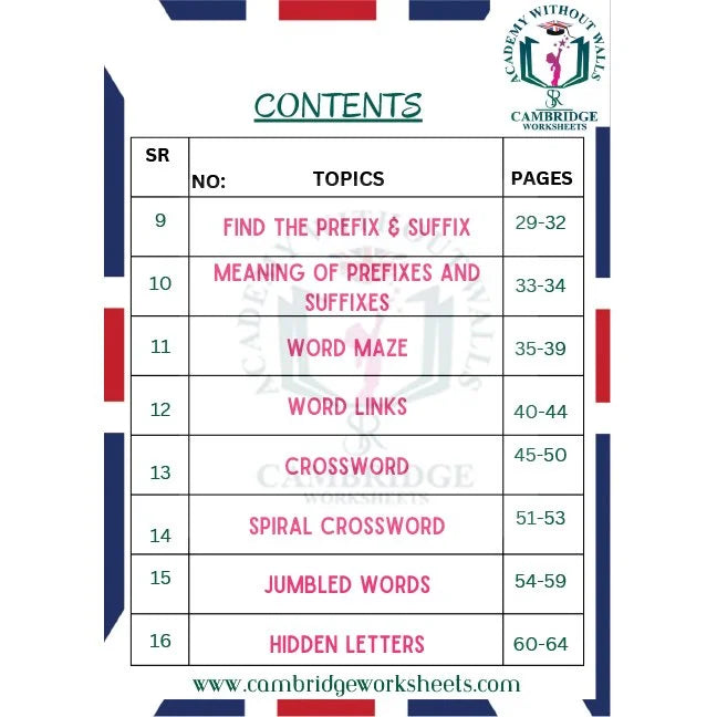 (Grade 5) Vocabulary Pack