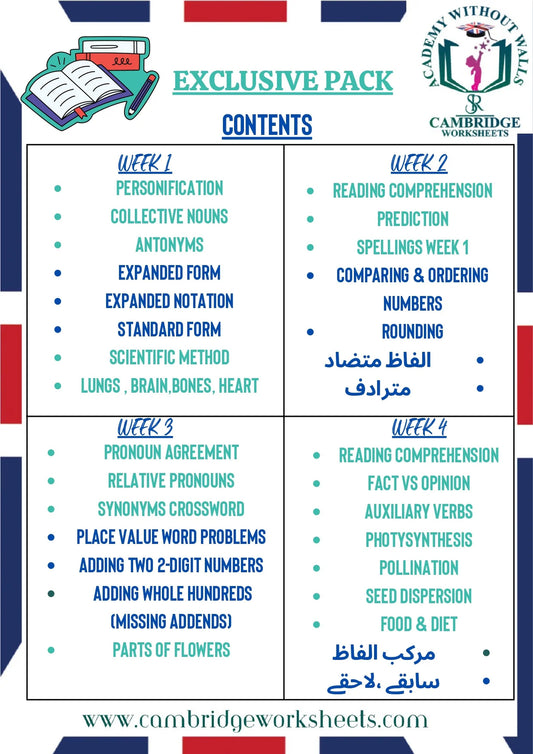 Grade 4 advanced workbook bundle for English, Math and Science