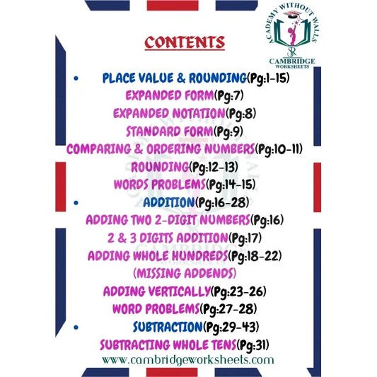 Grade 4 math workbook for primary school students