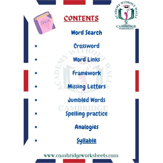 Grade 4 spelling workbook for vocabulary practice