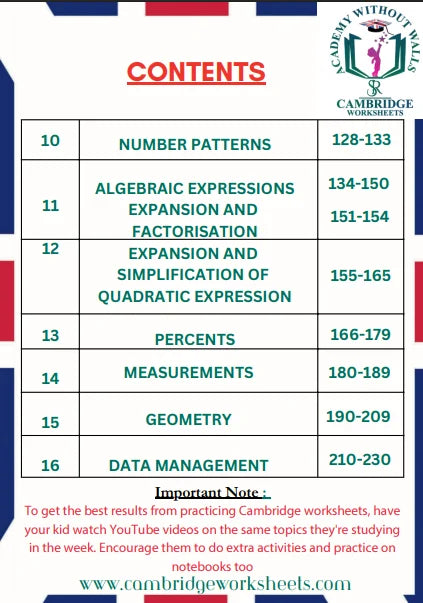 Grade 7 mathematics practice worksheets