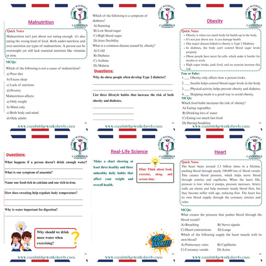 Grade 7 science worksheets for students