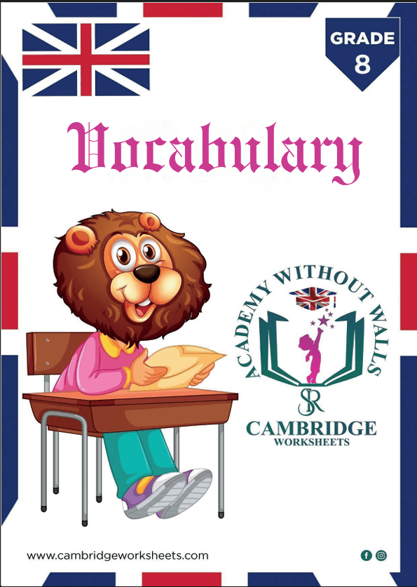 Grade 8 Vocabulary Pack with printed English vocabulary worksheets