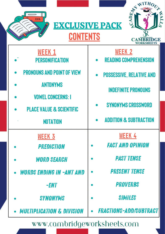 Grade 6 advanced learning worksheets for students