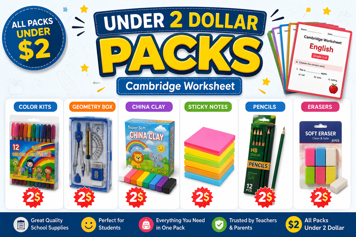 Under 2  Dollar Packs