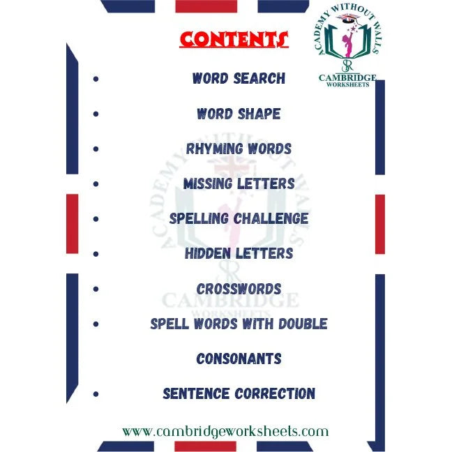 Grade 3 Spellings Pack