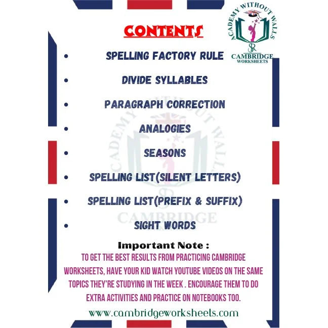 Grade 3 Spellings Pack