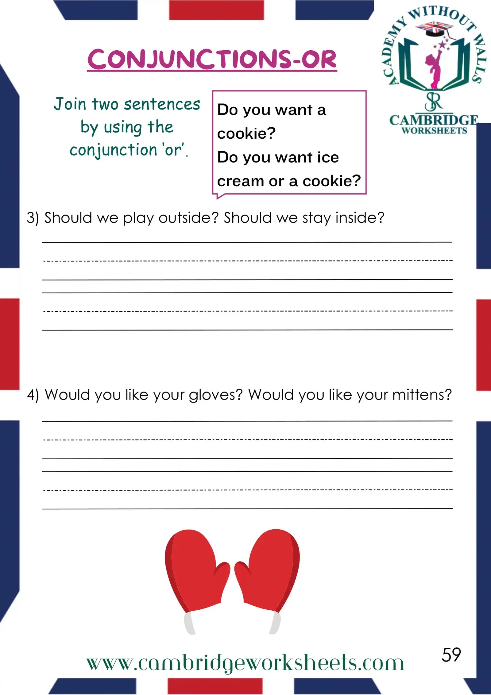 Grade 1 Grammar Pack Contents Page 25 – Cambridge Worksheets