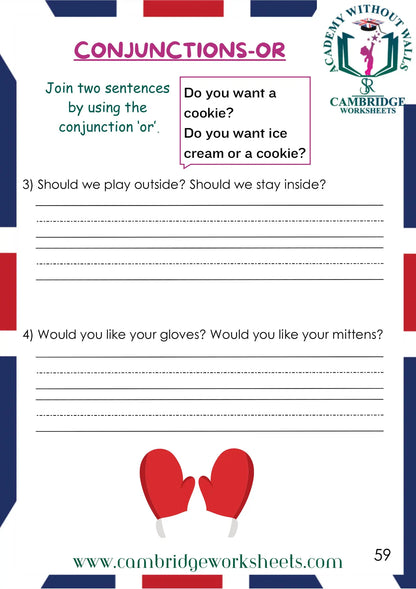Grade 1 Grammar Pack Contents Page 25 – Cambridge Worksheets