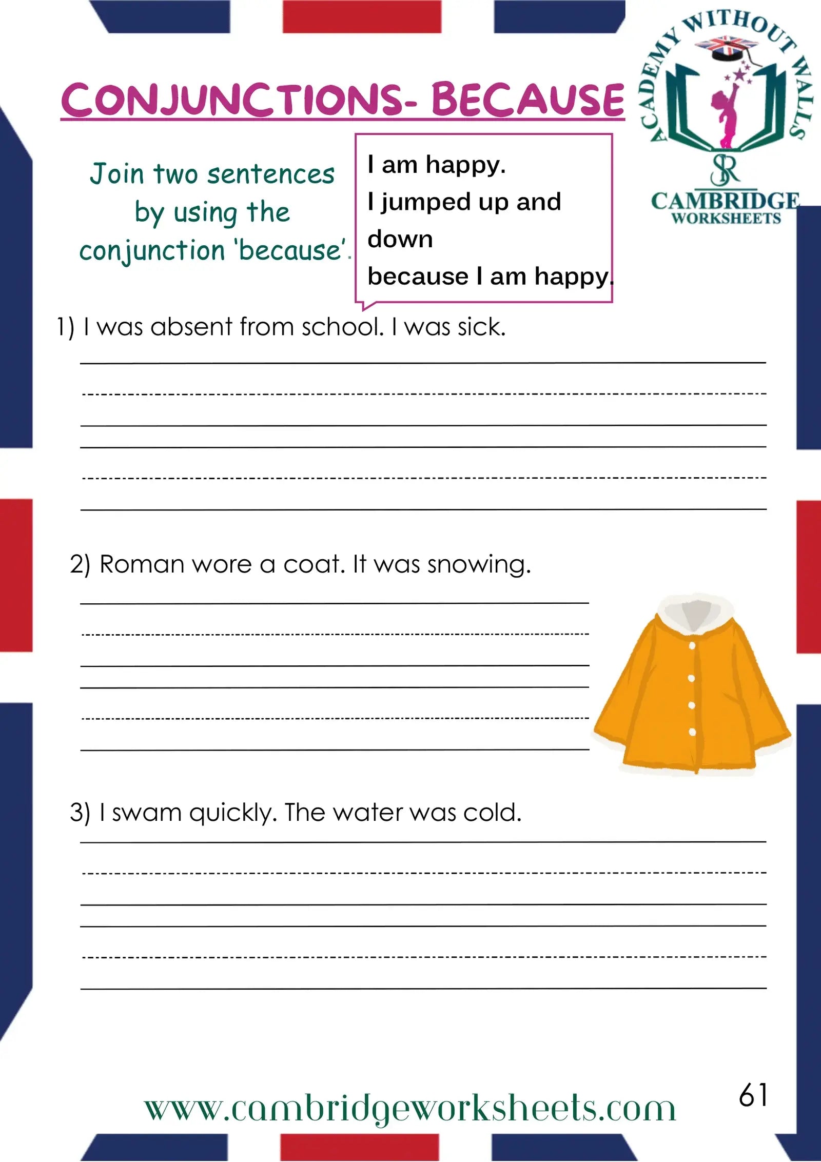 Grade 1 Grammar Pack Contents Page 27 – Cambridge Worksheets