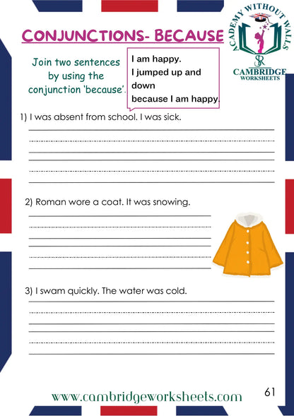 Grade 1 Grammar Pack Contents Page 27 – Cambridge Worksheets