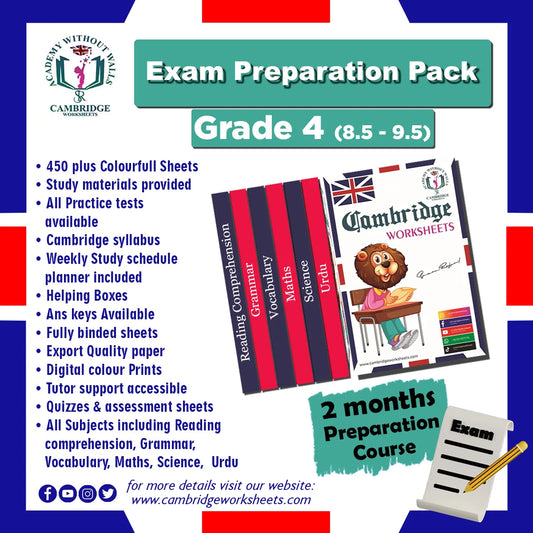 Grade 4 comprehensive revision workbook for examinations