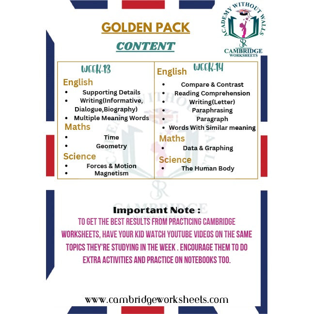 Grade 3 Golden pack