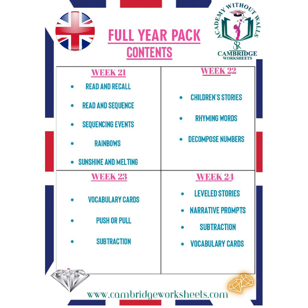 Full Year Pack (KG2 / Prep)