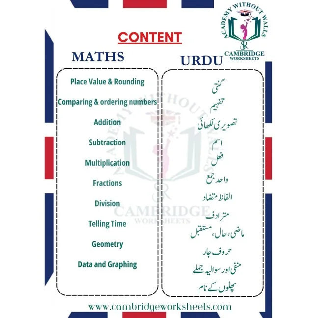 Printed Grade 3 school admission preparation worksheets