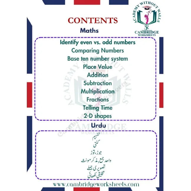 School entry learning pack for Grade 2 admission preparation