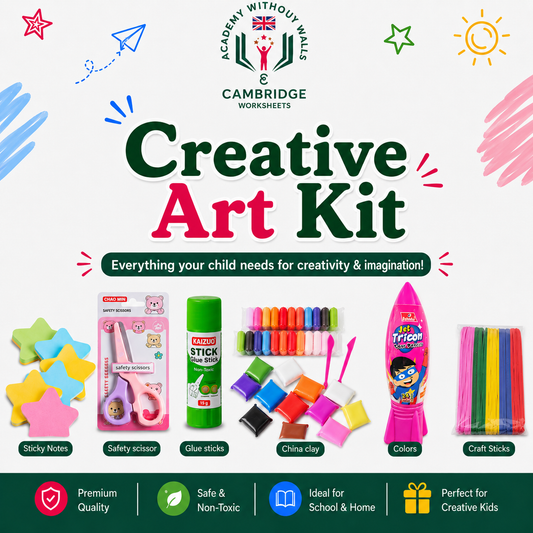 School stationery kit for home learning in Pakistan