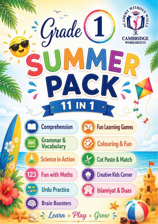 Summer Booklet Grade 1 printed learning worksheets