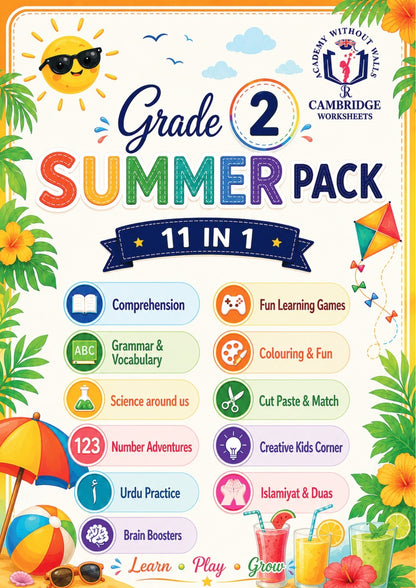 Summer Booklet Grade 2 printed learning worksheets