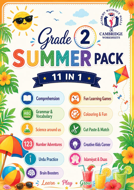 Summer Booklet Grade 2 printed learning worksheets