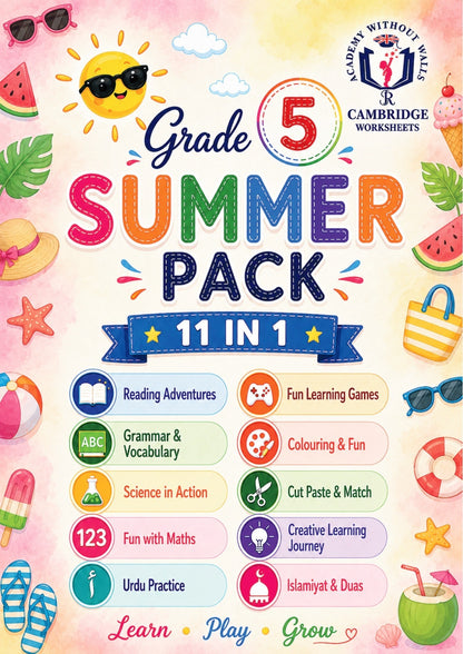 Summer Booklet Grade 5 printed learning worksheets