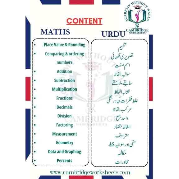 Grade 5 admission pack