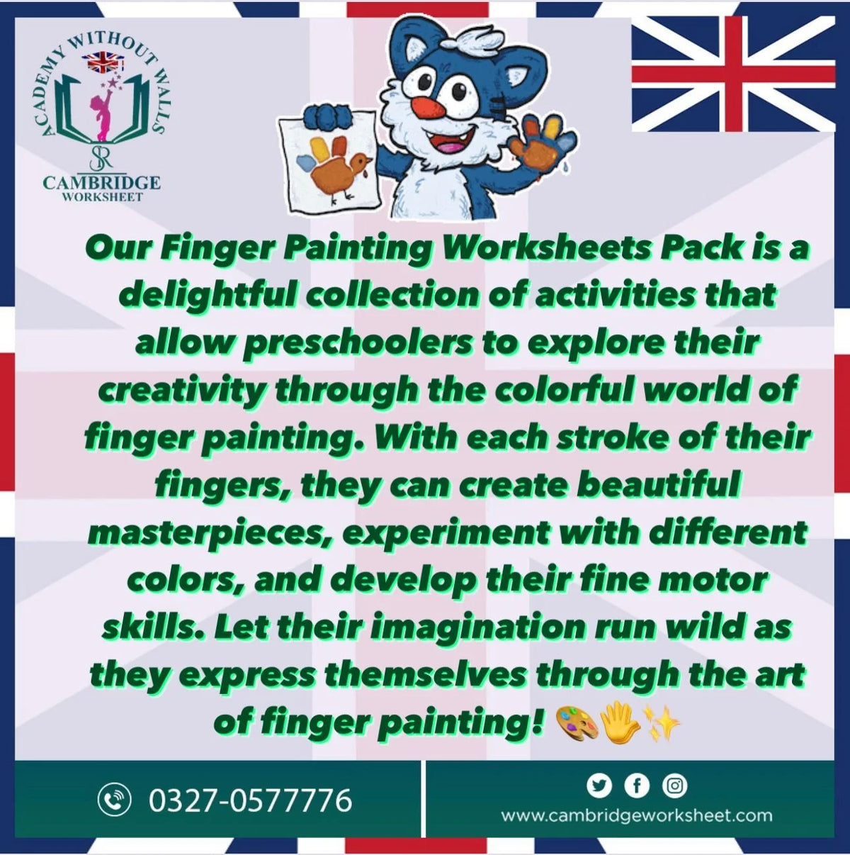 Finger painting activities for nursery and KG students