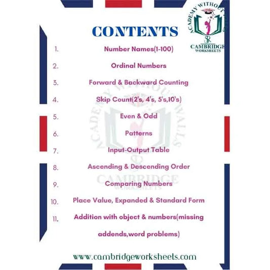 Grade 1 Full Year Pack worksheets for Cambridge students