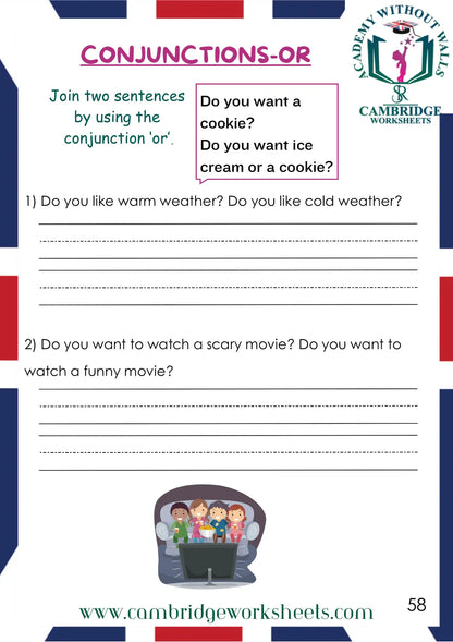 Grade 1 Grammar Pack Contents Page 23 – Cambridge Worksheets