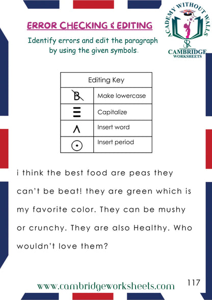 Grade 1 Grammar Pack Contents Page 7 – Cambridge Worksheets