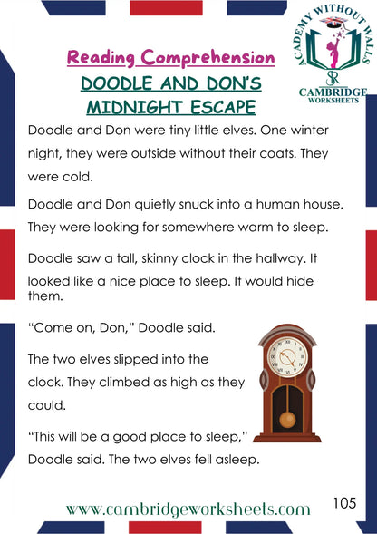 Grade 1 Reading Comprehension Pack Contents Page 12 – Cambridge Worksheets
