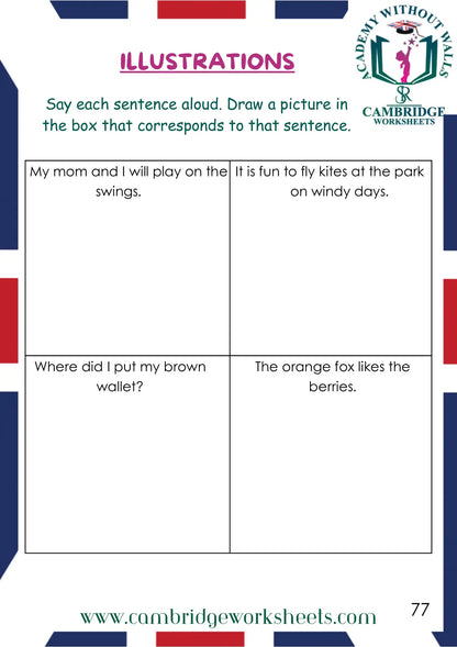Grade 1 Reading Comprehension Pack Contents Page 20 – Cambridge Worksheets