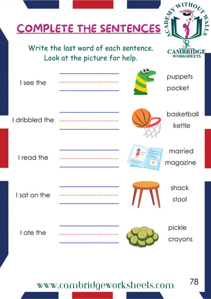 Grade 1 Reading Comprehension Pack Contents Page 21 – Cambridge Worksheets