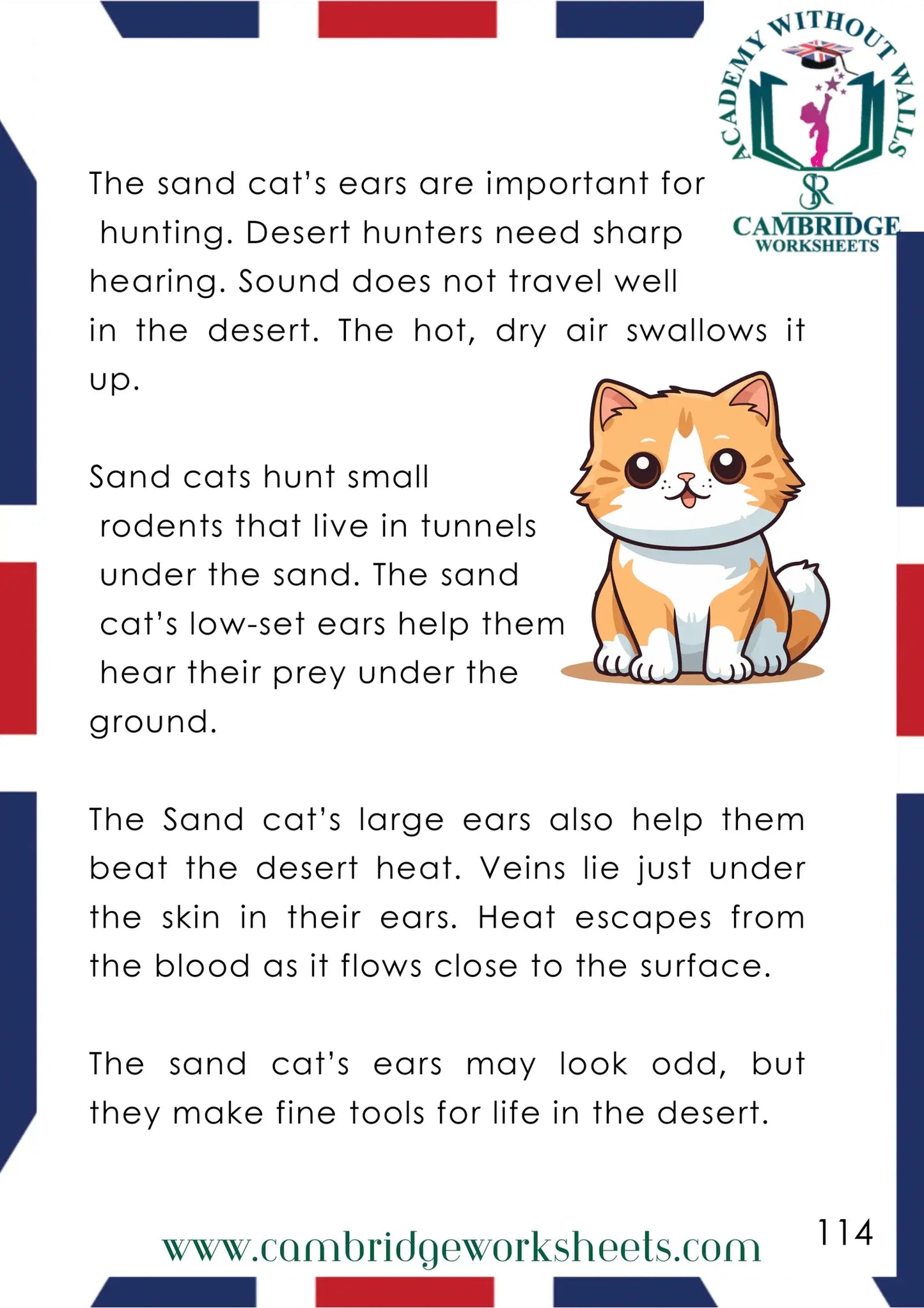 Grade 1 Reading Comprehension Pack Contents Page 9 – Cambridge Worksheets