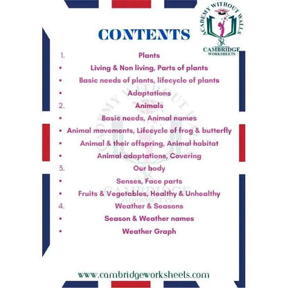 Grade 1 science learning activities and practice worksheets