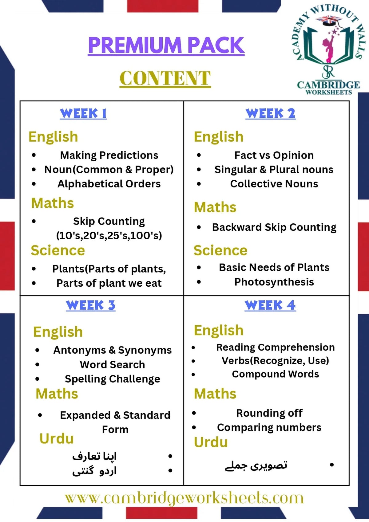 Grade 2 Basic Learning Bundle for Cambridge students