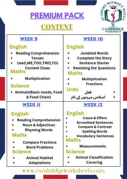 Grade 2 English worksheets for Cambridge students