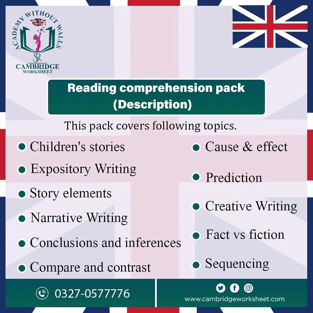 Grade 2 reading comprehension worksheets for Cambridge students