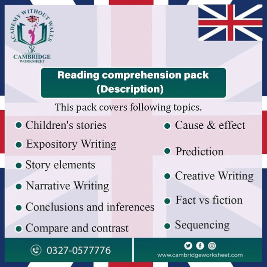 Grade 2 reading comprehension worksheets for Cambridge students