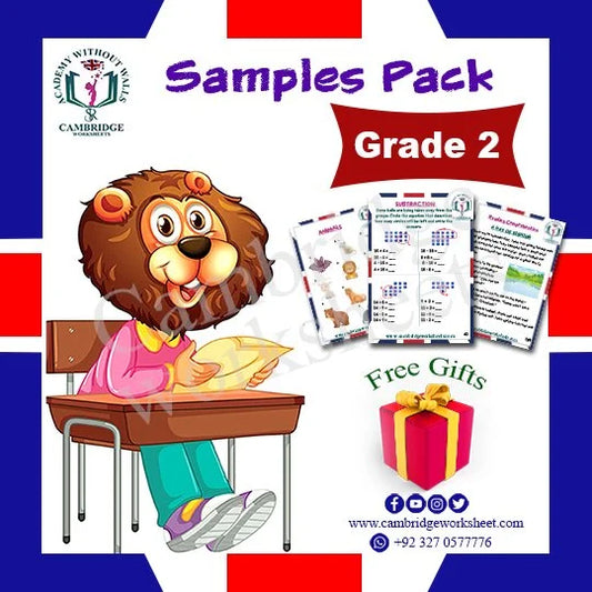 Grade 2 Samples Pack with printed educational worksheets
