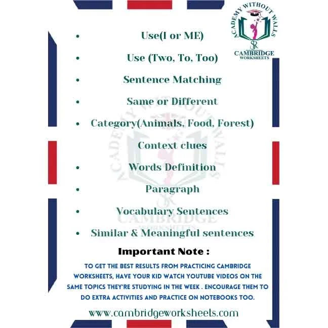 Grade 2 word meanings and vocabulary practice worksheets
