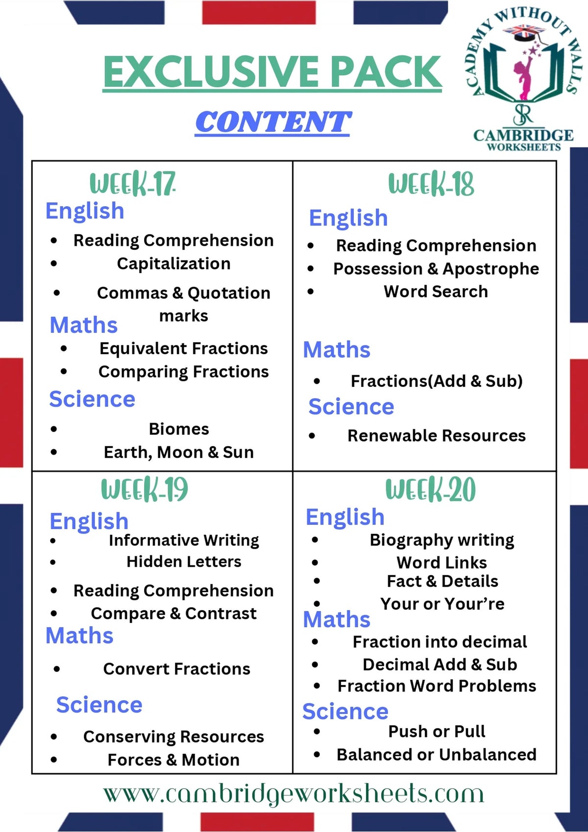 Grade 3 Cambridge complete study pack for primary students