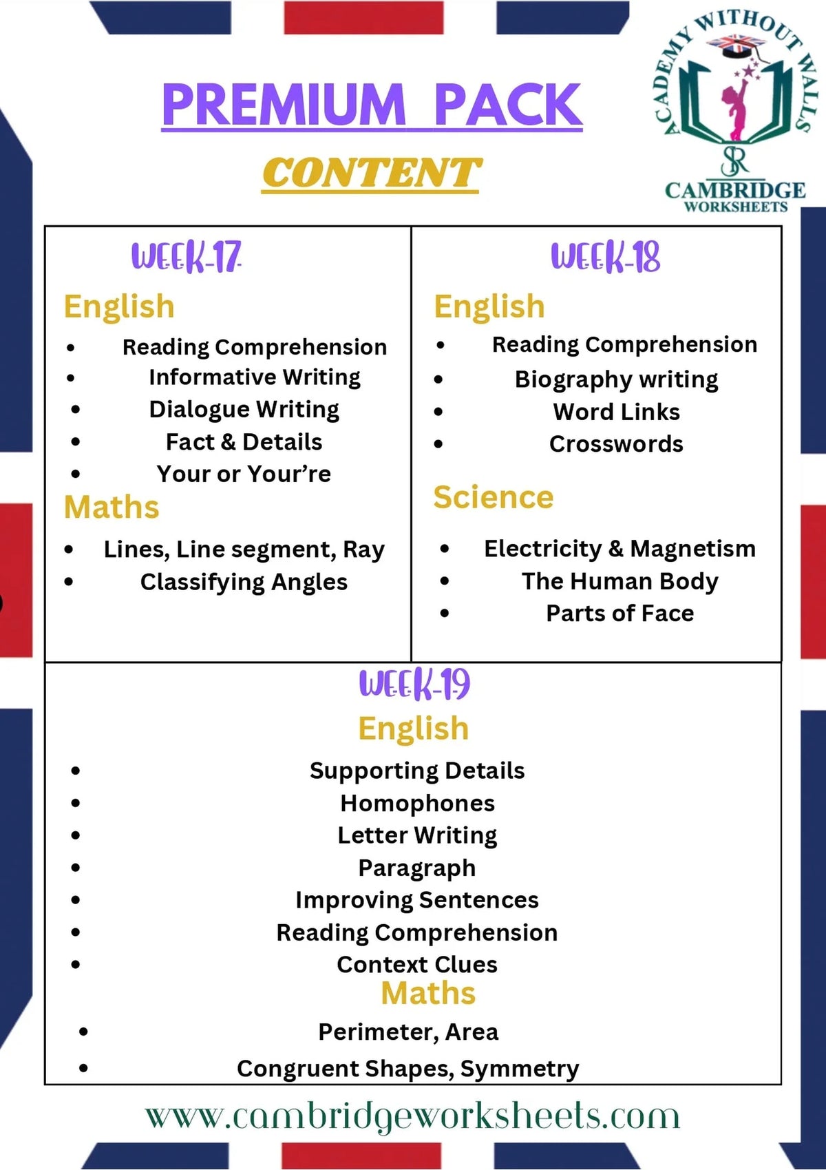 Grade 3 complete core subjects learning worksheets