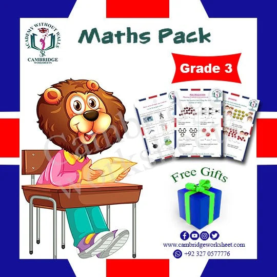 Grade 3 Math's Pack Cambridge printed worksheets