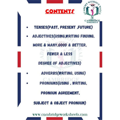 Grade 3 sentence structure and grammar worksheets