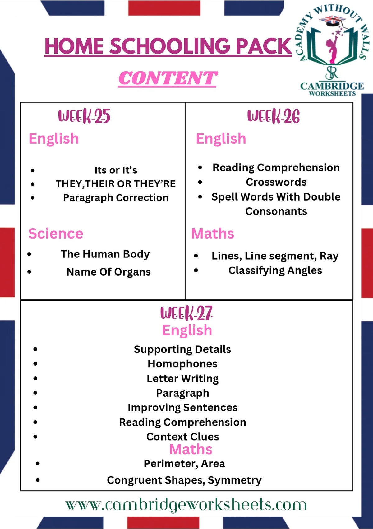 Grade 3 Urdu worksheets for home schooling in Pakistan