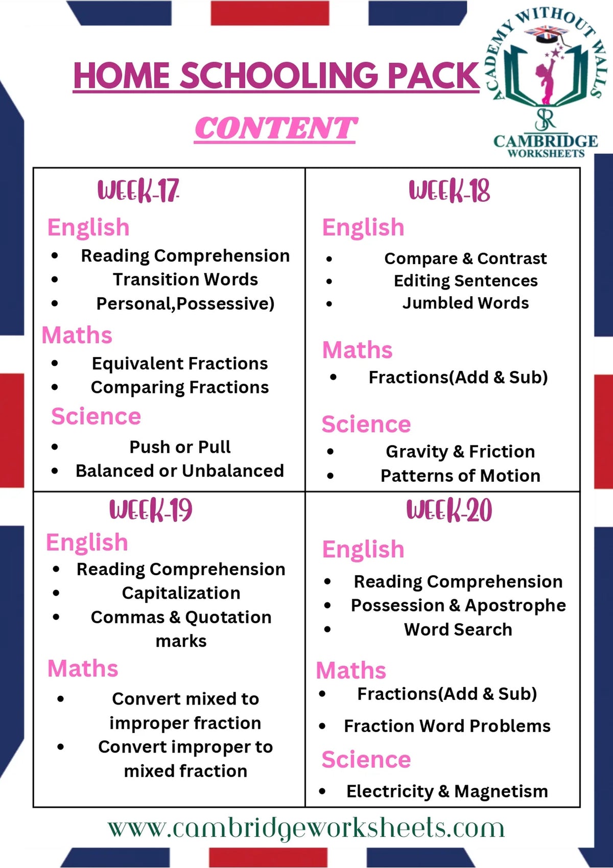 Grade 3 Vocabulary and Spellings worksheets bundle