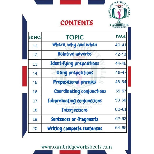 Printed Grade 4 English grammar practice worksheets