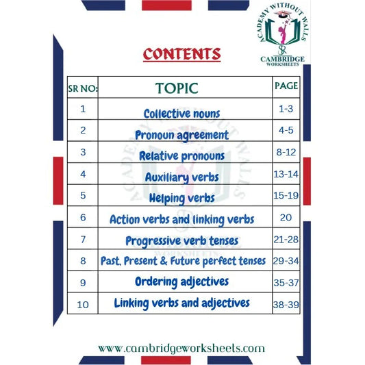 Grade 4 grammar workbook for primary school students