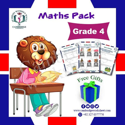 Grade 4 Math Pack with printed math worksheets